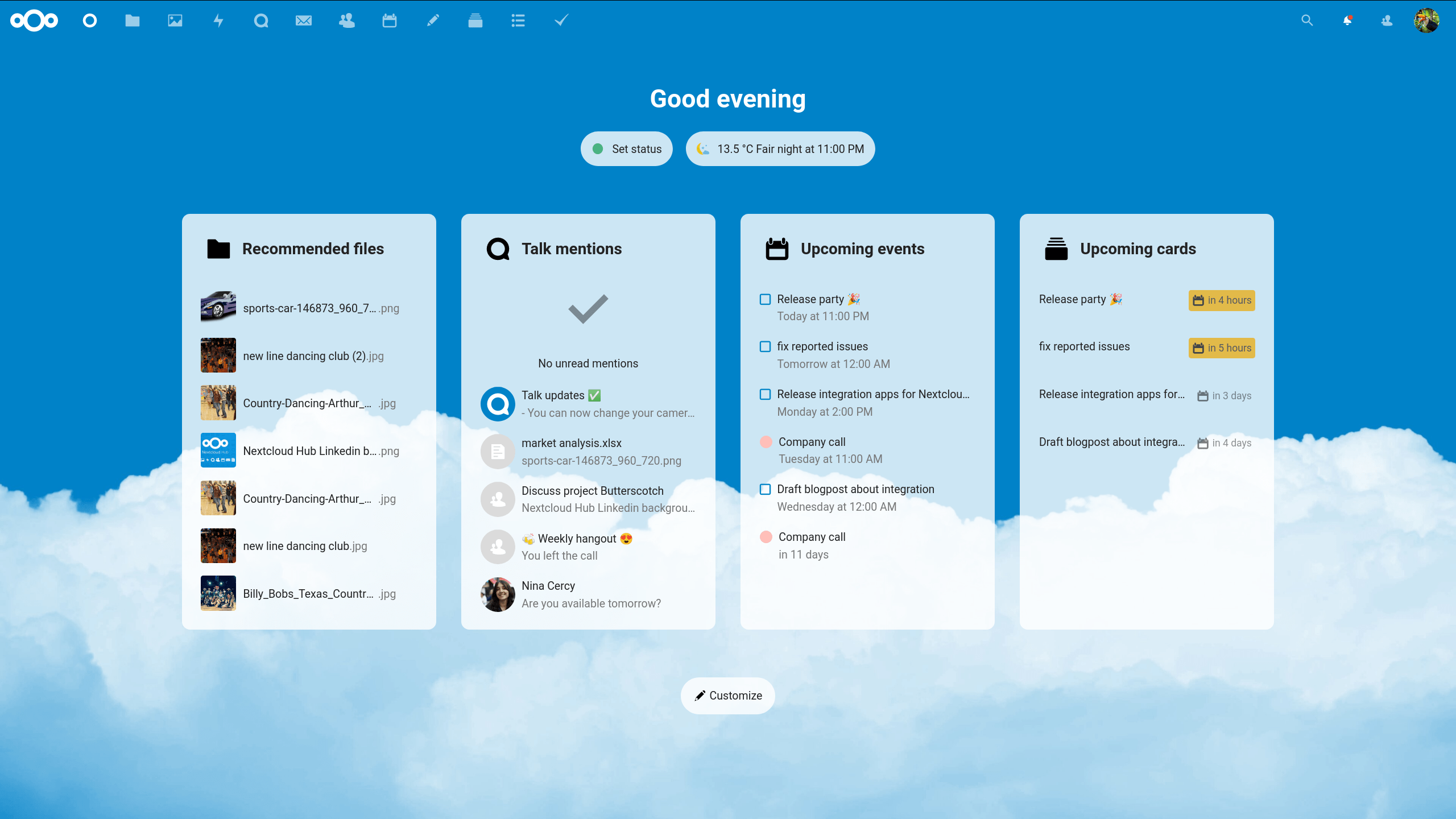 Nextcloud bestandeninterface